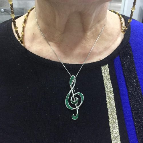 Gümüş kaplama abc amblemli zincir - kilit model kolye (kolye ucu dahil değildir)