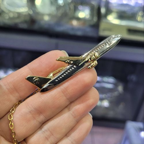 Boeing Uçak kravat iğnesi düğme zincirli