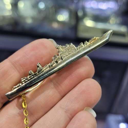 Bandırma savaş gemisi kravat iğnesi düğme zincirli