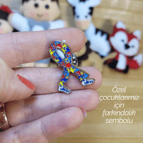 Özel eğitim öğretmenliği - otizm farkındalığı - fiyonk puzzle yapboz rozet